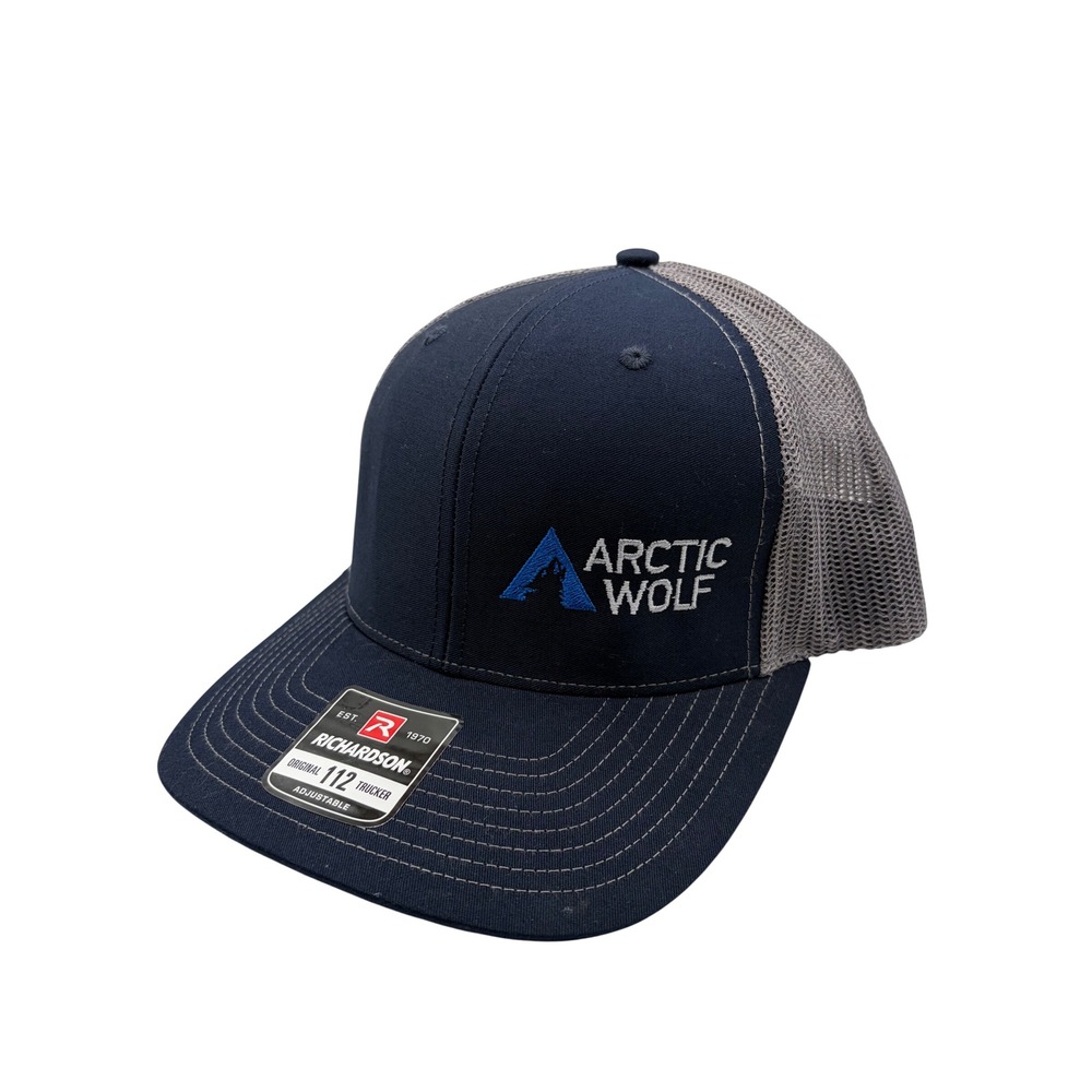 Richardson 112 Trucker Hat Arctic Wolf Navy Grey Texas Flag Snapback Cap